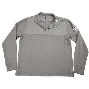 FootJoy Pullover Mens Large Gray Quarter Zip Dahlgreen Golf Club Performance